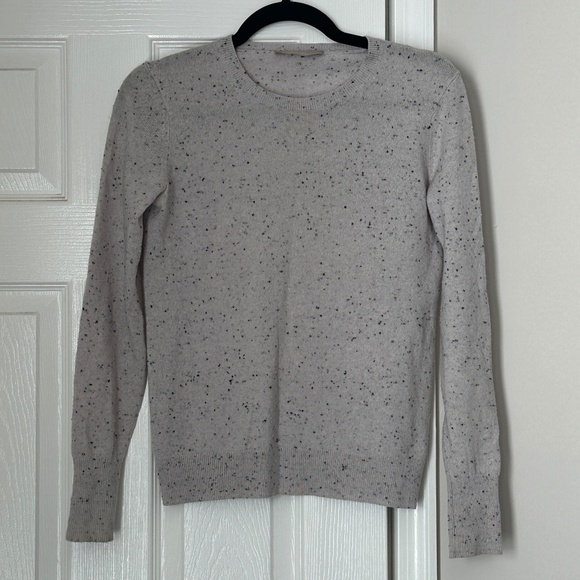 Women's Everlane Extra Small XS Cashmere Sweater Flecked Speckled Cream Crew - Picture 1 of 5